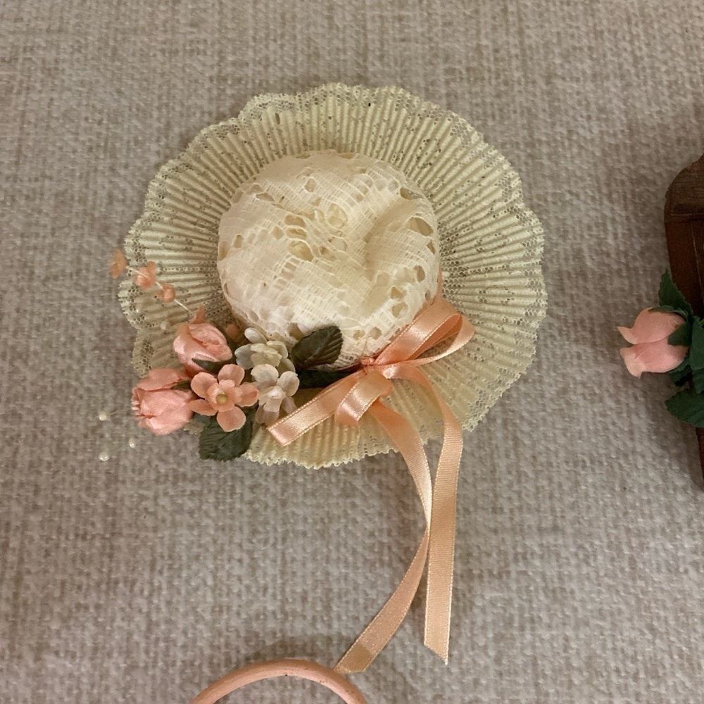 Vintage Country Cottage Peach Rose Floral Home Decor - Picture 2 of 6
